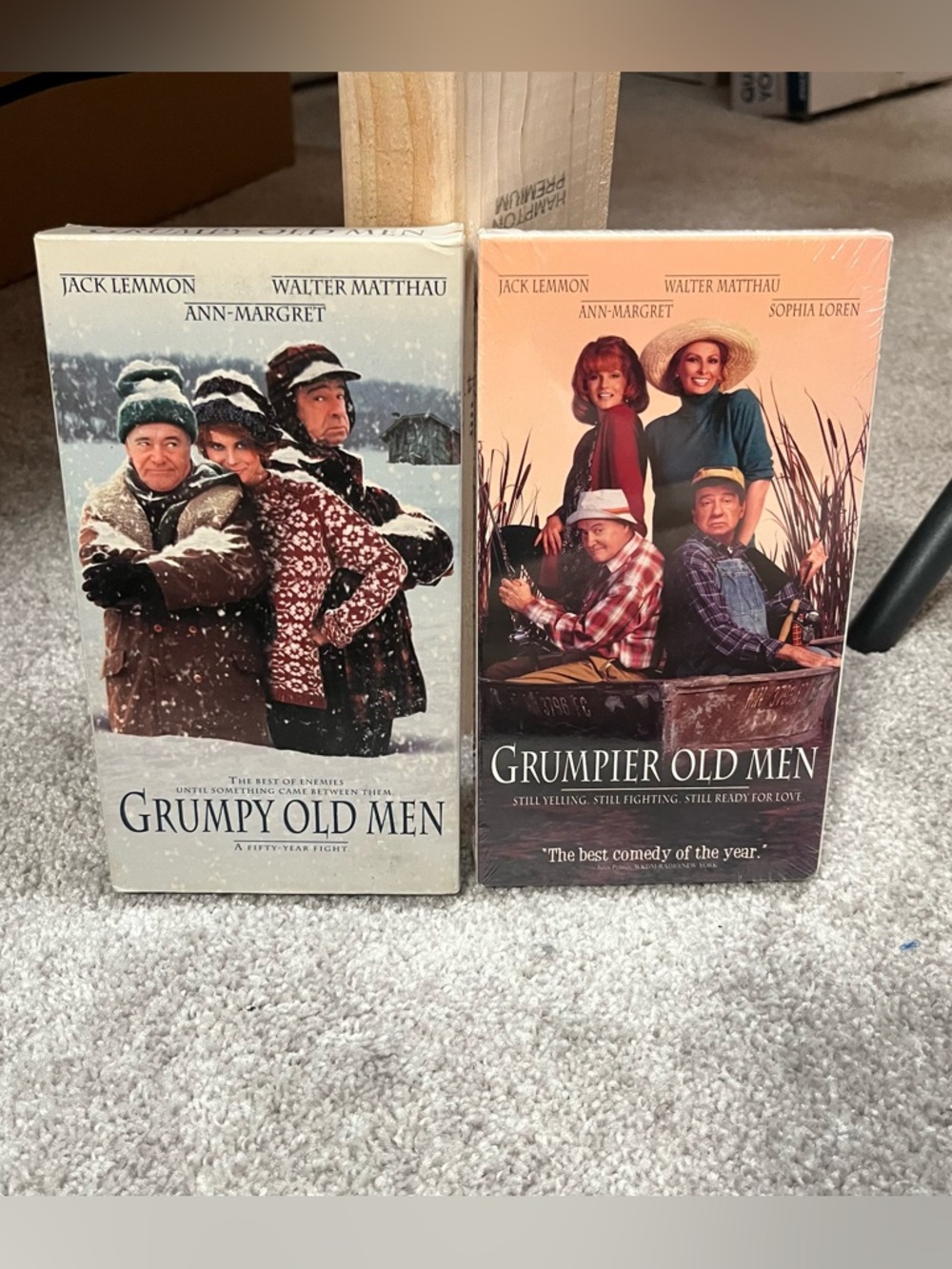Lot of 2 Grumpy Old Men & Grumpier Old Men VHS - Jack Lemmon Walter Mattheau